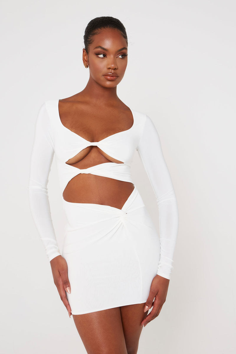 White Twist Dress