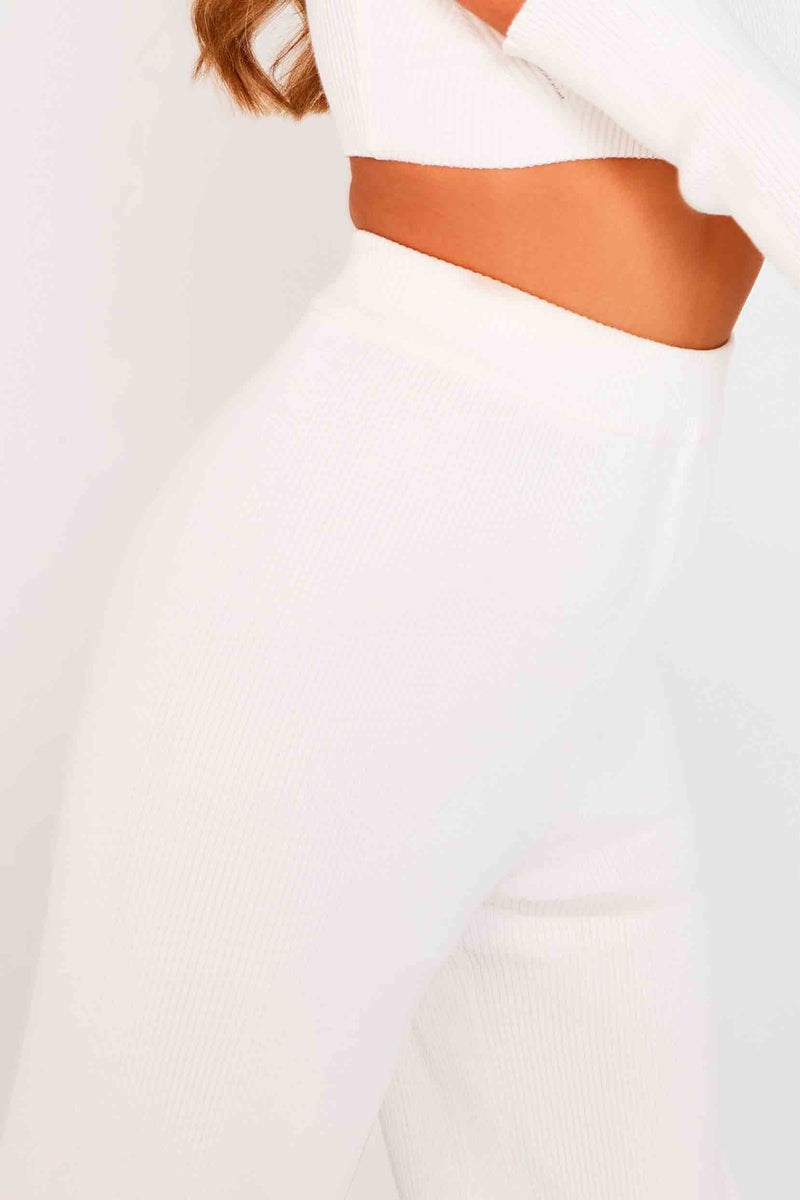 Cream Knitted Trousers