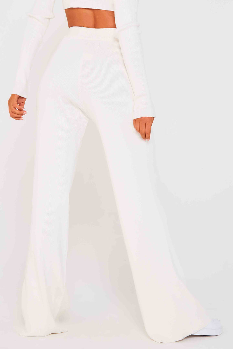 Cream Knitted Trousers